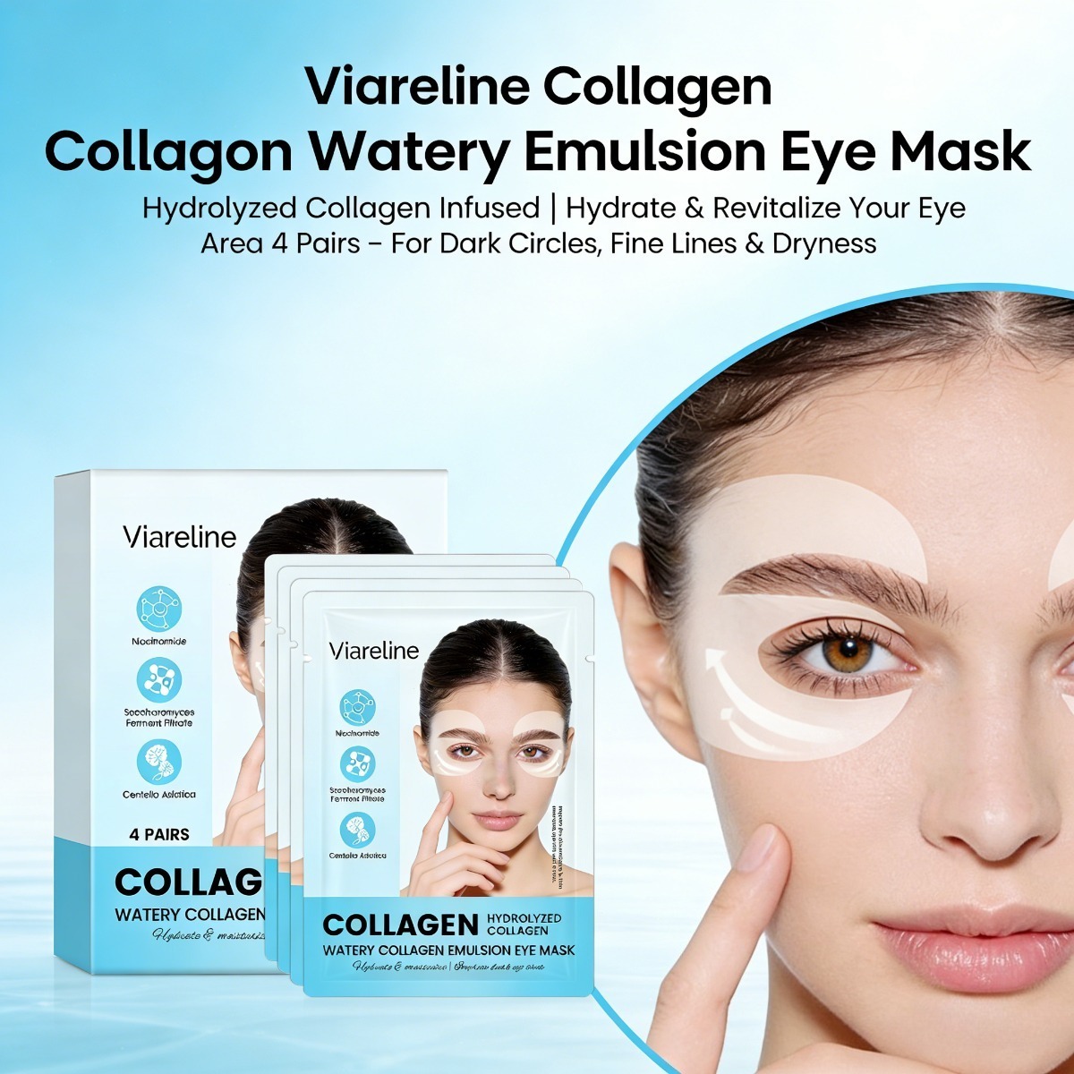 Collagen Sheet Mask - Коллагеновые патчи для глаз: уменьшают морщины,